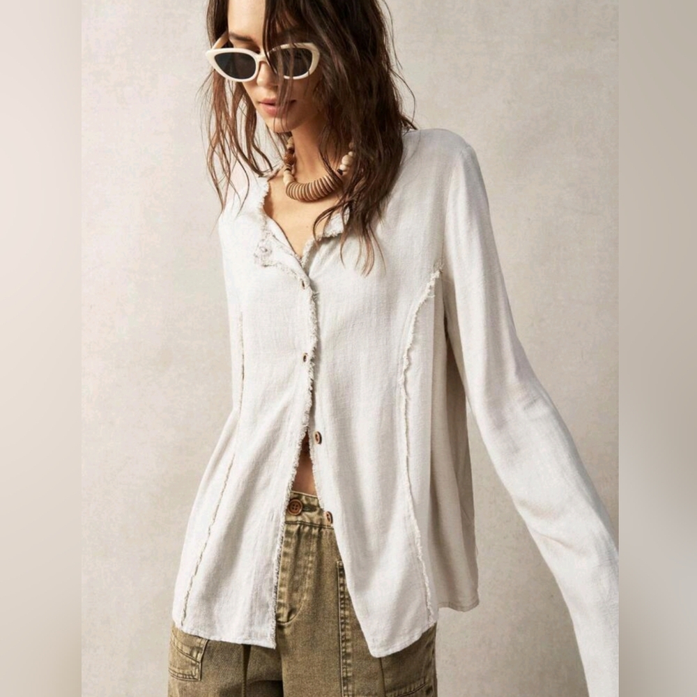 Free People Look Alike Button Down
